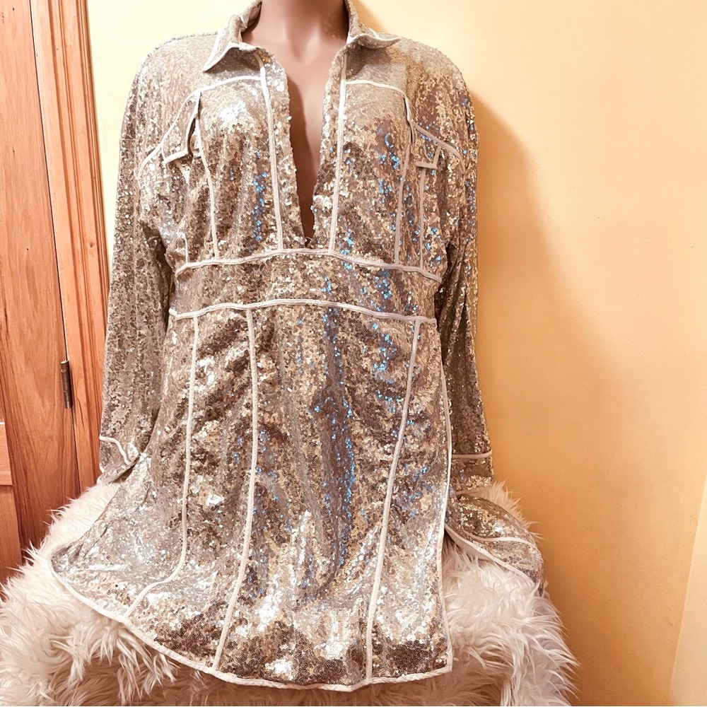 Pretty Little Thing Glam Sequin Mini Dress Size 2X